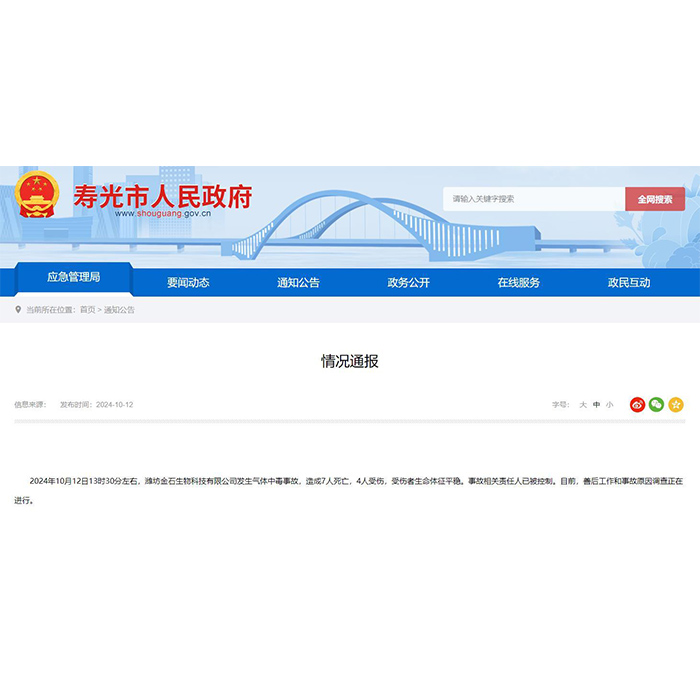 寿光气体中毒事故敲响警钟，快猫视频在线观看硫化氢检测仪为您筑起安全防线